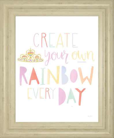 Lets Chase Rainbows III By Jenaya Jackson - Framed Print Wall Art - White - Premium Framed Prints from Classy Art - Just $62.38! Shop now at brett interiors