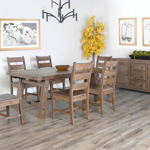 Doe Valley - Ladderback Chair With Stretchers, Wood Seat - Light Brown - Premium Side Chairs from Sunny Designs - Just $230! Shop now at bretrinteriors